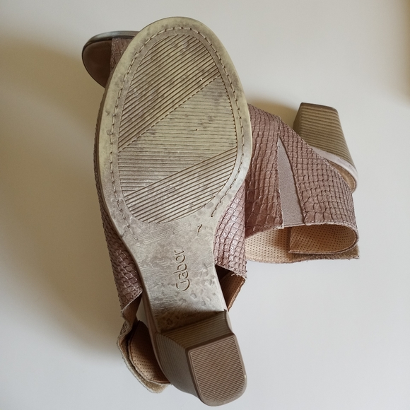 Gabor Open Toe shimmering snake Shoes - Picture 10 of 10